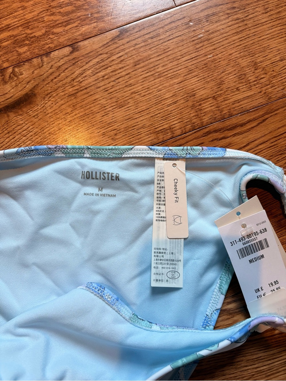 Hollister Blue & Lavender Floral Bikini Bottom - Picture 3 of 4
